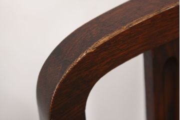 アンティーク家具　イギリスアンティーク　オーク無垢材上質なダイニングチェア2脚セット?(椅子・イス)