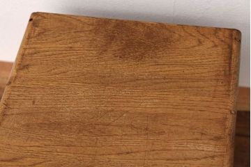 レトロ家具　昭和レトロ　ナラ材の小ぶりな6杯小引き出し(アンティークA4可)