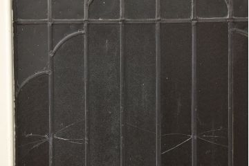 イギリスアンティーク　ジャンク品ステンドグラスドア1枚(割れ有り)
