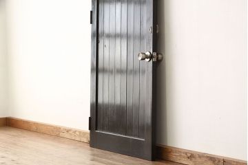昭和レトロ　大振りなペイントダイヤガラスドア1枚(扉・加工跡有)