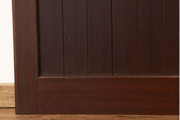 昭和レトロ　大振りなペイントダイヤガラスドア1枚(扉・加工跡有)