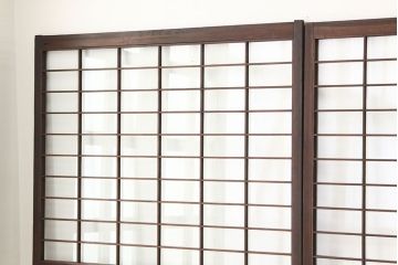 古民具・骨董　大振りなガラス格子戸4枚セット(ガラス戸・引き戸)