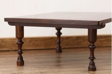 アンティーク家具　アンティーク　天板一枚板古いケヤキ材のテーブル(机)