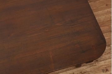 アンティーク家具　大正ロマン　使い込まれた両面引き出し文机(テーブル)