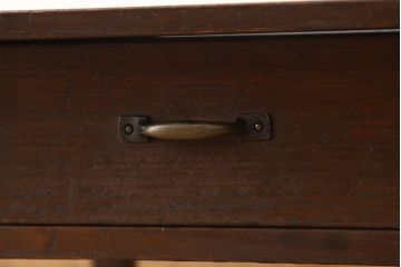 アンティーク家具　大正ロマン　使い込まれた両面引き出し文机(テーブル)