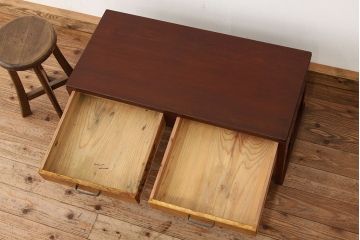昭和レトロ 極上!美品!古い木のシンプルな文机