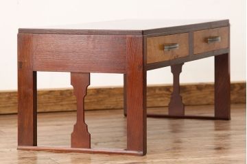 昭和レトロ 極上!美品!古い木のシンプルな文机