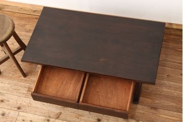 昭和レトロ　中古カバ材民芸家具文机