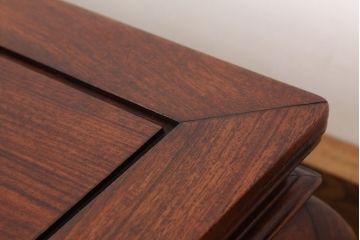 レトロ家具　昭和レトロ　古い唐木の彫刻座卓(テーブル)