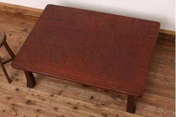 レトロ家具　昭和レトロ　漆塗り風座卓(テーブル・机)