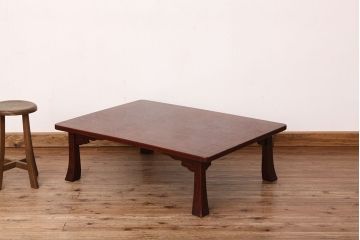 レトロ家具　昭和レトロ　漆塗り風座卓(テーブル・机)