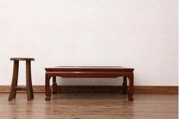 アンティーク家具　アンティーク　古いケヤキ材のシンプルな座卓(テーブル)