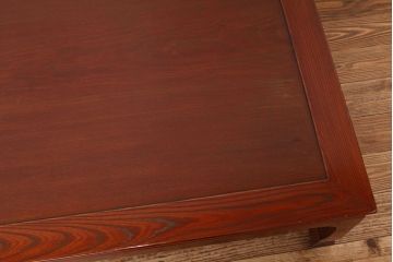 アンティーク家具　アンティーク　古いケヤキ材のシンプルな座卓(テーブル)