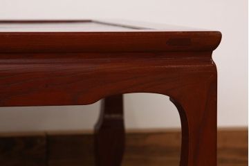 アンティーク家具　アンティーク　古いケヤキ材のシンプルな座卓(テーブル)