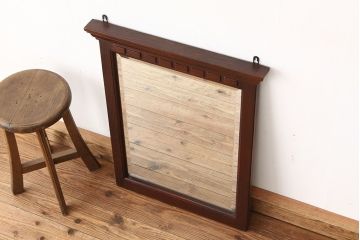 アンティーク雑貨　中古 飛騨産業フロンティアウォールミラー(鏡・姿見)