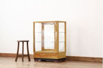 レトロ家具　昭和レトロ　可愛いデザイン!古いパン屋の小さなガラスケース