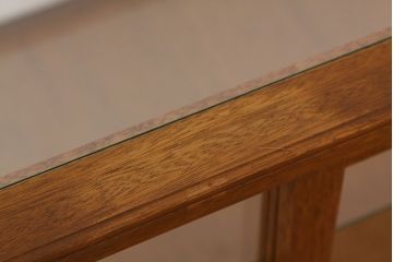 レトロ家具　昭和レトロ　脚付きアンティークガラスケース(ショーケース)