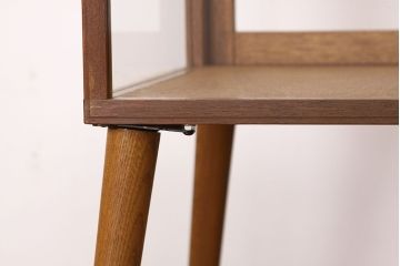 レトロ家具　昭和レトロ　脚付きアンティークガラスケース(ショーケース)