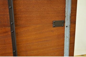 レトロ家具　昭和レトロ 子供用8脚格納スツール付き鉄脚テーブル作業台