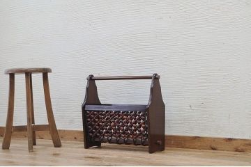 アンティーク雑貨　1960年代　レトロなマガジンラック