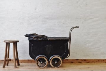 アンティーク雑貨　珍品希少!大正時代の乳母車(ベビーカー)