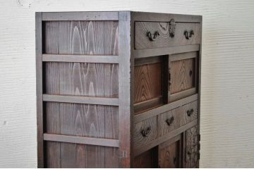 アンティーク家具　前面欅と檜!小振りな関西帳場