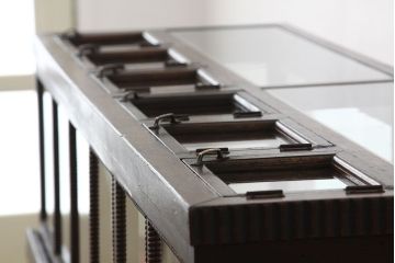 アンティーク家具　アンティーク　大正ロマン　古い貴金属店の高級ガラスケース(ショーケース)