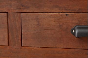 アンティーク家具　アンティーク　古い木のモールガラス　大ぶりな下駄箱(収納棚)