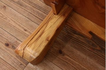 アンティーク家具　アンティーク　天板一枚板!総欅!木目の素晴らしい座卓(テーブル)