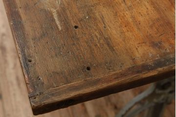アンティーク家具　アンティーク　インダストリアルデザインワークテーブル(作業台・ダイニングテーブル)