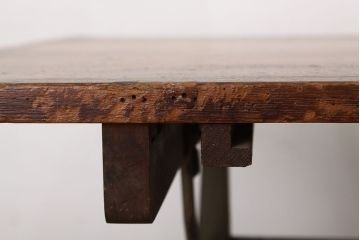 アンティーク家具　アンティーク　インダストリアルデザインワークテーブル(作業台・ダイニングテーブル)