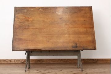 アンティーク家具　アンティーク　インダストリアルデザインワークテーブル(作業台・ダイニングテーブル)