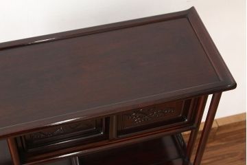 アンティーク家具　1960〜70年代　唐木飾り棚(茶棚)