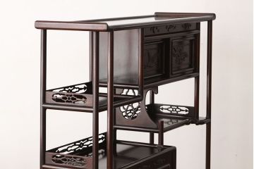 アンティーク家具　1960〜70年代　唐木飾り棚(茶棚)