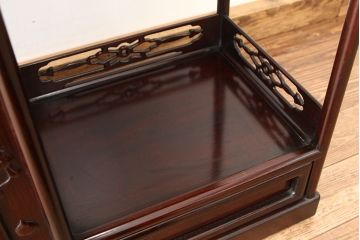 アンティーク家具　1960〜70年代　唐木飾り棚(茶棚)