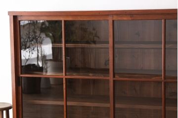 アンティーク　特大!古い雑貨屋の大きな収納棚(飾り棚・ガラスケース)
