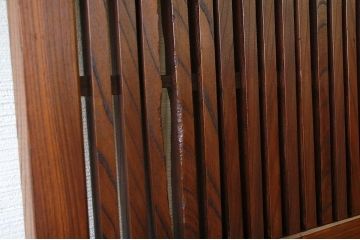 極上美品!古い欅材の重厚な格子蔵戸(玄関戸)