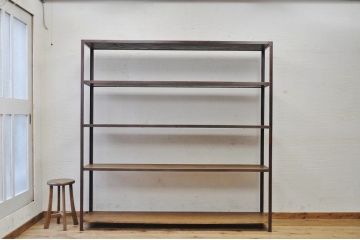 アンティーク家具　◆重厚なアイアン飾り棚(大)