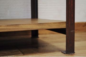 アンティーク家具　◆重厚なアイアン飾り棚(大)