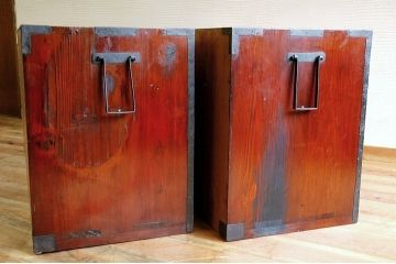アンティーク家具　鳳凰の金具!上品な佐渡小木箪笥