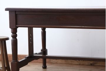 アンティーク家具　アンティーク　大正ロマン　上質な特大総栗ダイニングテーブル(作業台)