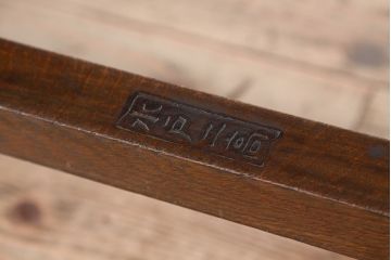 アンティーク家具　アンティーク　総ナラ材の特大バタフライテーブル(作業台・ダイニングテーブル)