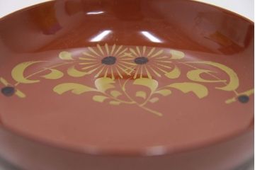 アンティーク雑貨　アンティーク　大正時代!大内塗古い蒔絵の木製小皿20枚(漆器、銘々皿)