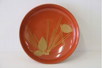 アンティーク雑貨　アンティーク　大正時代!古い蒔絵の木製小皿19枚など色々セット銘々皿(漆器)