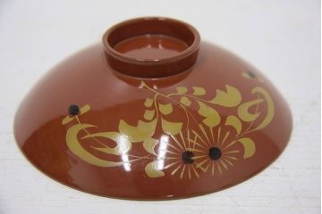 アンティーク雑貨　アンティーク　大正〜昭和初期!古い蒔絵の木製お椀16客(漆器)