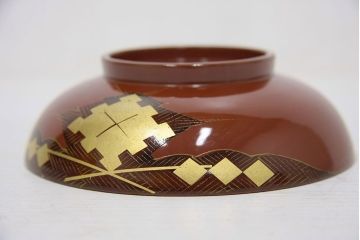 アンティーク雑貨　アンティーク　大正期!大内塗・古い蒔絵の木製お椀10客(漆器)