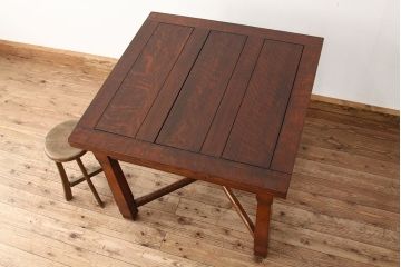 アンティーク家具　イギリスアンティーク　オーク材ドローリーフテーブル(エクステンションテーブル)