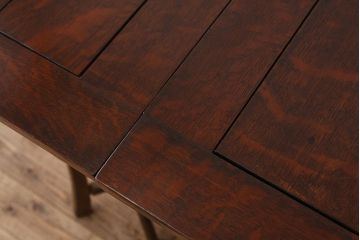 アンティーク家具　イギリスアンティーク　オーク材ドローリーフテーブル(エクステンションテーブル)