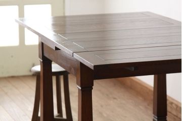アンティーク家具　イギリスアンティーク　オーク材ドローリーフテーブル(エクステンションテーブル)