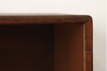アンティーク家具　アンティーク　古い学校の鉄脚飾り棚(1)(陳列棚・本棚)